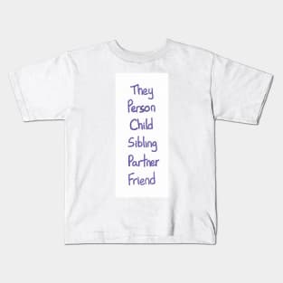 Gender-Neutral Titles (purple) Kids T-Shirt